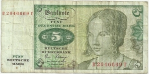 Germany-West 5 Deutsche Mark 1980 Banknote