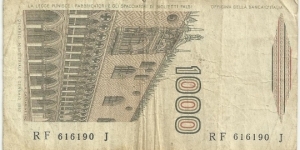 Banknote from Italy