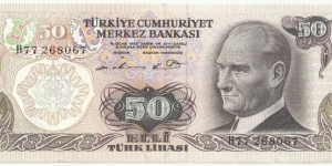 Turkey 50 Lira ND(1976) Banknote