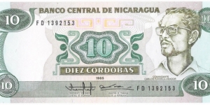 10 Cordobas Banknote