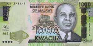 Malawi 2014 1,000 Kwacha.

50 Years of Independence. Banknote