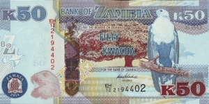 Zambia 2014 50 Kwacha.

50 Years of Independence. Banknote