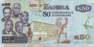 Banknote from Zambia