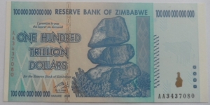 One Hundred Trillion Dollar Banknote