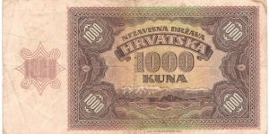 Banknote from Croatia