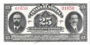 25 Centavos(1915) Banknote