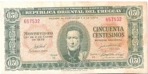 50 Centesimos(1939) Banknote