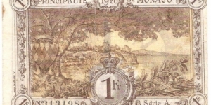 Banknote from Monaco