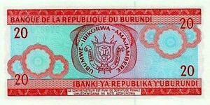 Banknote from Burundi