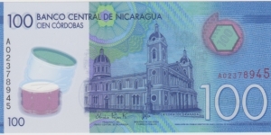 100 Cordobas ( Medida: 146 x 67 mm ) Nota de plástico
Catedral de Granada
Coche de Caballos Banknote