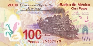 100 pesos (Centennial of the Mexican Revolution) Banknote