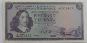 5 Rand
T.W. de Jongh 1st Issue Banknote