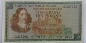 10 Rand
T.W. de Jongh 1st Issue Banknote