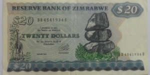 20 Dollar Banknote