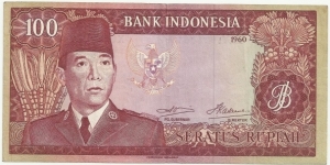 IndonesiaBN 100 Rupiah 1960 Banknote
