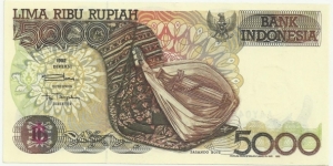 IndonesiaBN 5000 Rupiah 1992 Banknote