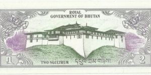 Banknote from Bhutan