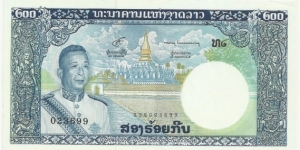 LaosBN 200 Kip 1963 (Kingdom) Banknote