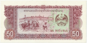 LaosBN 50 Kip 1979 (Pathet Lao) Banknote