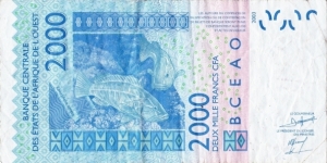 Banknote from West African States