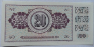 Banknote from Yugoslavia