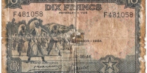 10 Francs (Congo Belge 1944) Banknote