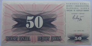 Banknote from Bosnia