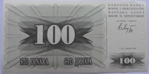 Banknote from Bosnia