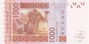 Banknote from West African States