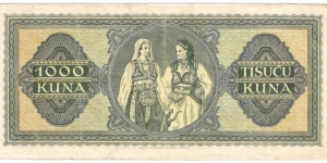 Banknote from Croatia