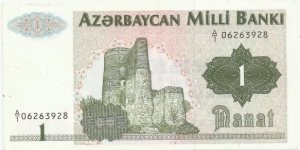 Azerbaijan 1 Manat ND(1992) Banknote