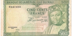 500 Francs(1967) Banknote