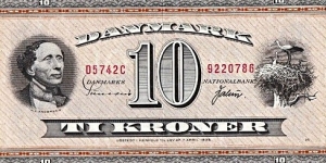 Danmarks Nationalbank 10 Kroner Banknote