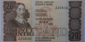Twenty Rand - De Jongh Banknote