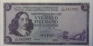 Five Rand - De Jongh Banknote