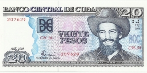 Cuba 20 Pesos 2005 Banknote