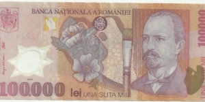 Romania 100.000 Lei 2001 Banknote