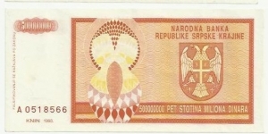 Banknote from Croatia