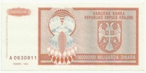 Banknote from Croatia