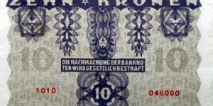 Banknote from Austria