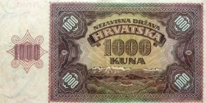 Banknote from Croatia