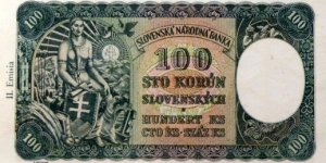 Banknote from Slovakia