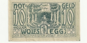 Austria-Notgeld 10 Heller 1922 Banknote