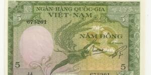 VietNam-South 5 Ðồng ND(1955-56) Banknote