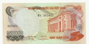 VietNam-South 500 Ðồng ND(1970) Banknote