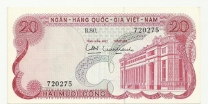 VietNam-South 20 Ðồng ND(1970) Banknote