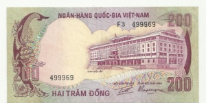 VietNam-South 200 Ðồng ND(1972) Banknote