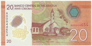 Nicaragua 20 Cordobas 2014 Banknote