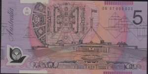 1997 $5 polymer note. DN97 test note last prefix Banknote