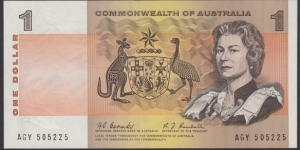 1967 $1 paper note. Coombs / Randall Banknote